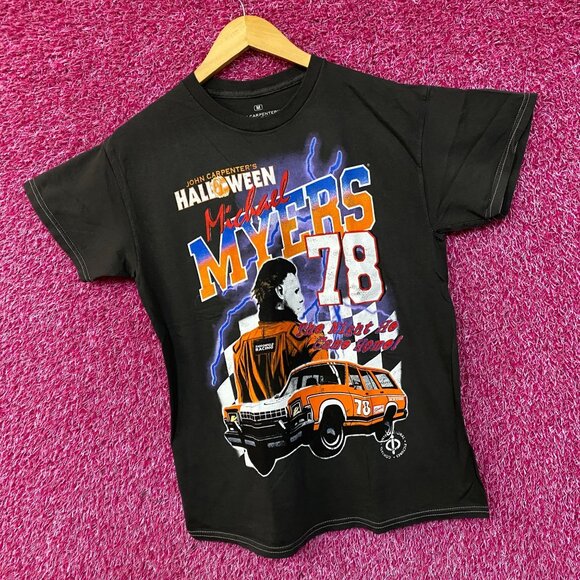 John Carpenter's Halloween Michael Myers Racing 78 T-Shirt Medium - Picture 3 of 4